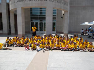 Explorers in front of Sam Noble